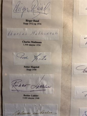 OL-vinneres autografer