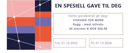 Gavekort voksing for menn