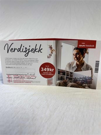 Verdisjekk på fotobok hos CEWE Japan Foto Skien